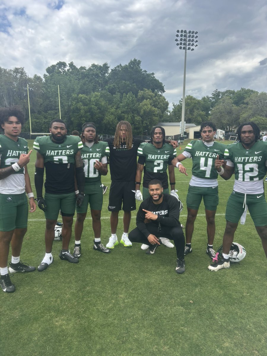 _CoachWallace's tweet photo. Work in silence. Compete with purpose. Thrive through consistency. Proud of this room and the work they put in this spring, more growth on the way. 🔒📈 #GoHatters #StetsonFootball #Straps #GodsPlan https://t.co/70Kka1NuRG