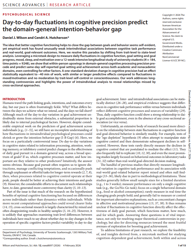 CuriousMindsHub's tweet image. Breaking Research: New Study Suggests:

Your productivity depends on your mental sharpness.
On your best days, you can get the equivalent of 40 extra minutes of work done.

But push too hard, and it backfires.