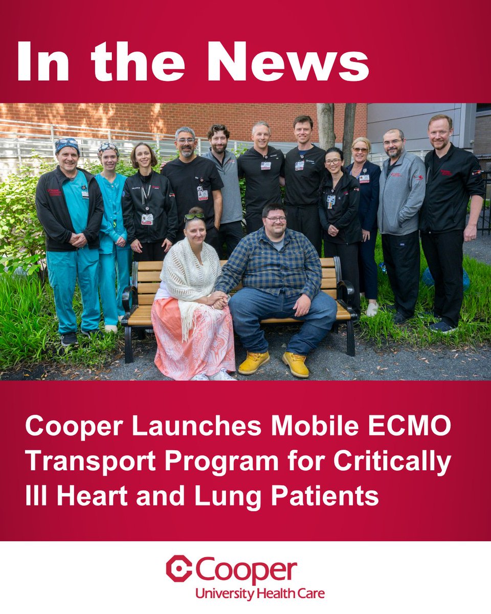 CooperHealthNJ's tweet photo. IN THE NEWS: Cooper has launched a Mobile Extracorporeal Membrane Oxygenation (ECMO) Transport Program — offering patients with life-threatening heart or lung failure access to advanced life support before they even arrive at the hospital. https://t.co/Yg73WFvf34 https://t.co/aF84vhSQPo