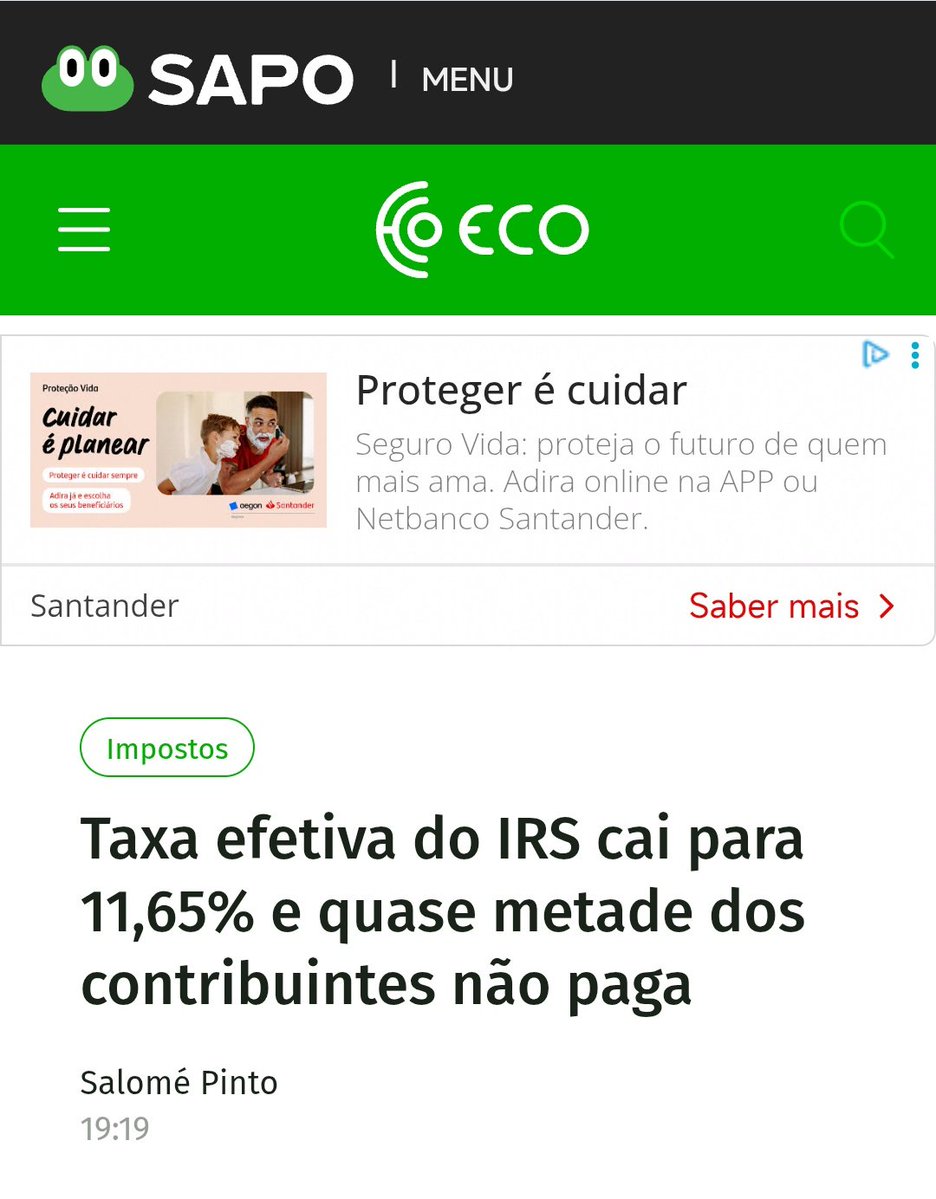Temos pobres a mais para pagar IRS e impostos a mais para quem ainda insiste em trabalhar. Um país entalado entre a miséria e a máquina fiscal.

Parabéns a todos os envolvidos.🥸