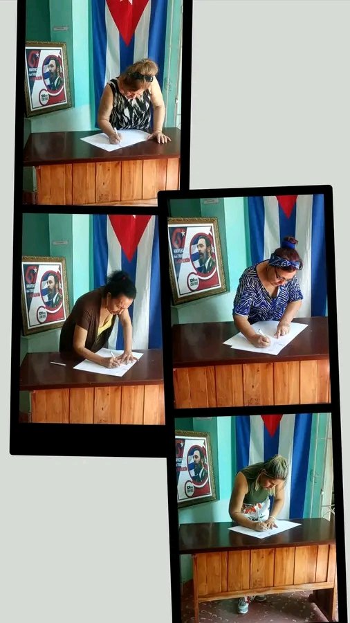 En el Consejo Electoral Municipal de #PuertoPadre, se sumaron al movimiento Mi firma por la patria, convocado por la sociedad civil cubana. Fue una iniciativa por la paz, la soberanía y contra el bloqueo genocida. <a href="/Elecciones_Cuba/">Elecciones en Cuba</a> <a href="/AlinaBalse87002/">Alina_Balseiro</a>