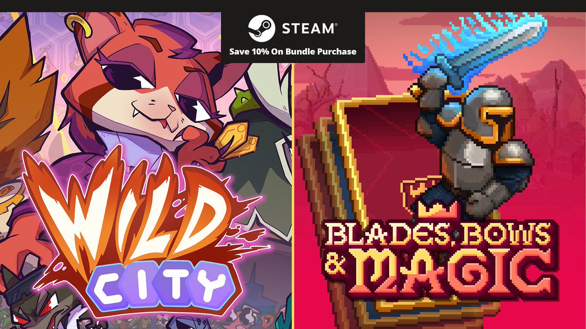 FunkGamesDEVNZ's tweet image. 📢 Save 10% on the new Wild City + Blades, Bows &amp;amp; Magic Steam Bundle: store.steampowered.com/bundle/73346/W… ❤️ Thank you to @MonkaStudioss &amp;amp; @catoptric_games for the collaboration! Wild City rocks! ✅
#wildcity #bbm #steam #bundle #discount #indiegame #deckbuilder #cardbattler #game