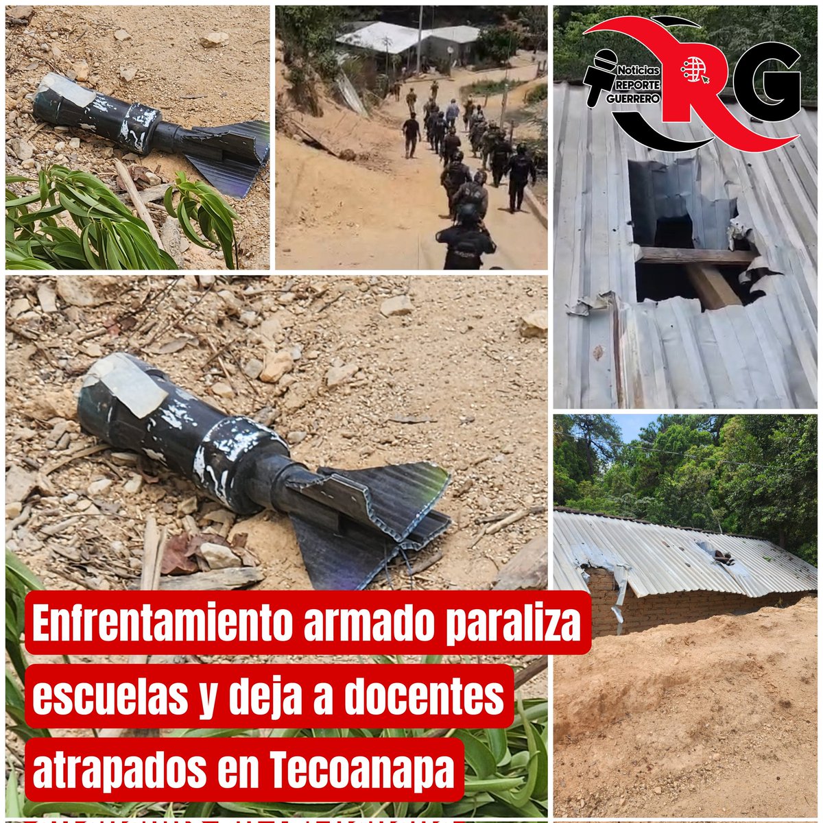 Enfrentamiento armado paraliza escuelas y deja a docentes atrapados en #Tecoanapa #Guerrero 

◾Un tiroteo entre civiles armados en El Charco y Magueyitos obligó a suspender clases en todos los niveles educativos; pobladores denuncian uso de drones y explosivos