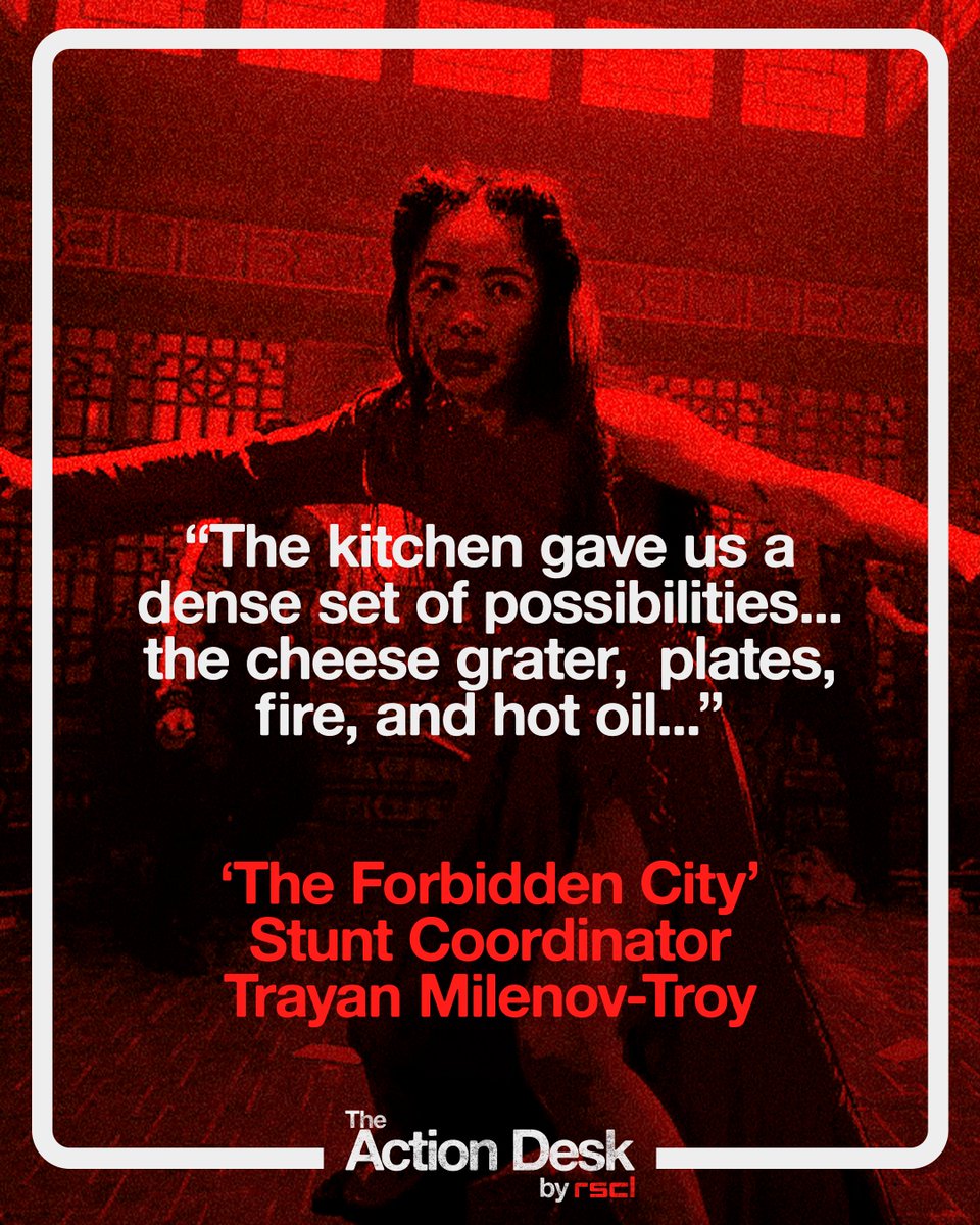 A kitchen fight with hot oil, broken CDs, and cheese graters. #RSCL talks to Trayan Milenov-Troy about the savage craft behind The Forbidden City.  on The Action Desk by RSCL.
