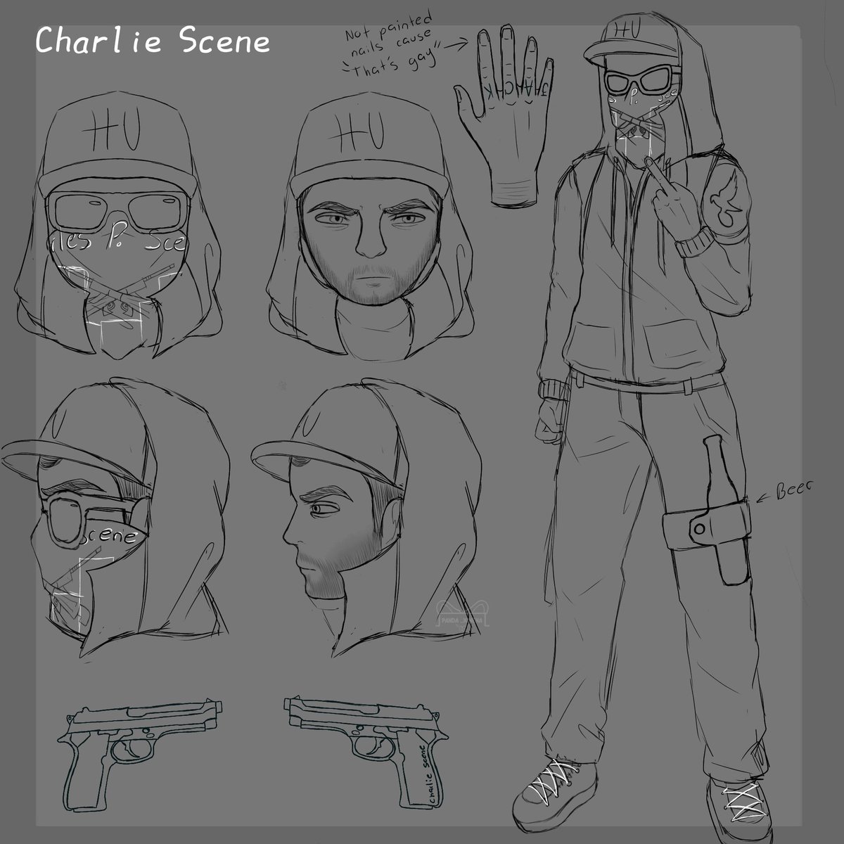 PandaXimena01's tweet photo. Heyy! Something I'm doing for fun! 2/5 #CharlieScene #JDog #HollywoodUndead #HU4L https://t.co/Tot0A57U1a