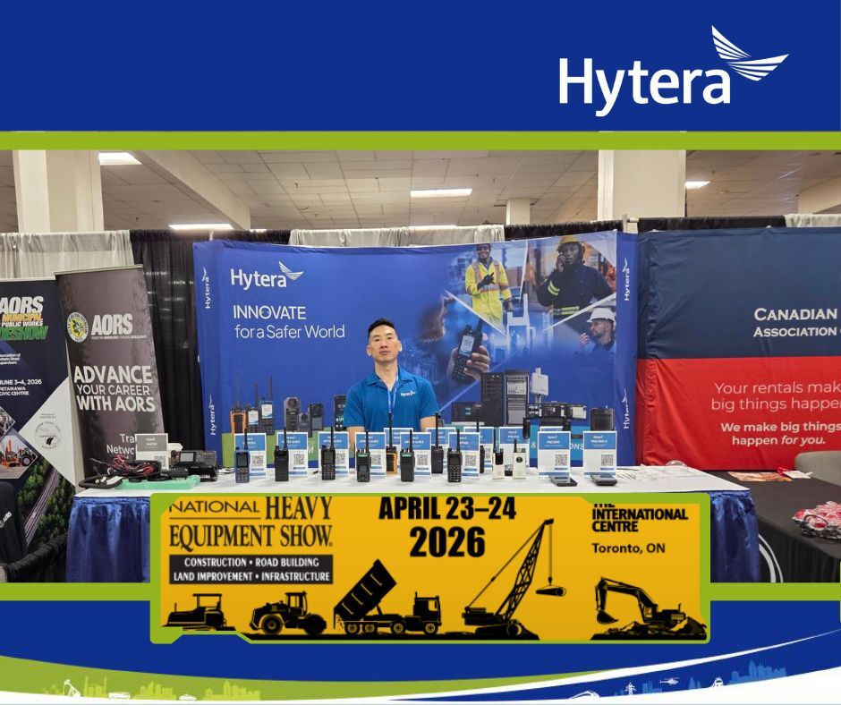 Hytera_Canada's tweet image. A massive thank you to the formen, site supervisors, and construction teams who dropped by the Hytera Canada booth last week at the National Heavy Equipment Expo! 
#HyteraCanada  #HeavyEquipment #ConstructionTech