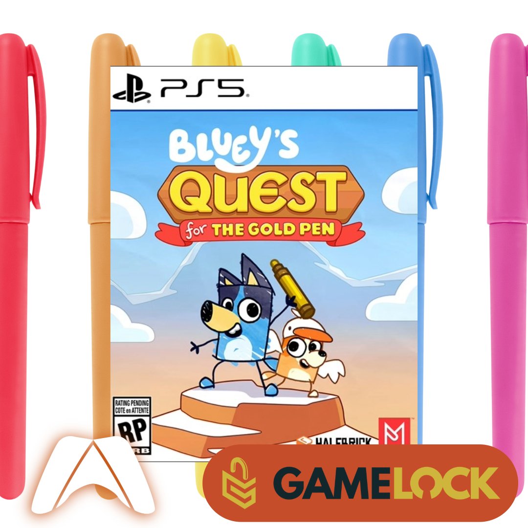 GameFly's tweet image. Today is your last chance to GameLock Guarantee Bluey's Quest for The Gold Pen

#VideoGames #GameFly #Gaming #GameLockMondays #PS5 #PS4 #Xbox #Nintendo #Switch #Switch2 #Bluey

bit.ly/3R31BIq