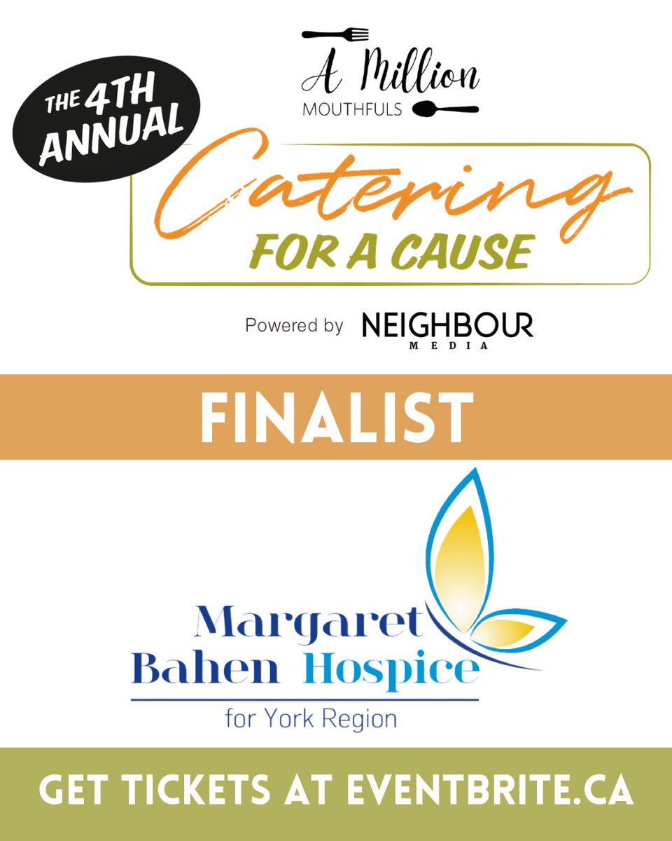 MBahenHospice's tweet photo. We are honoured to have been selected as one of the top three finalists for the 4th Annual Catering for a Cause.
Hosted by @NeighbourMedia and @AMillionMouthfulsCatering, Catering for a Cause brings local charities together for an evening of food, community, and support. https://t.co/VPXHunPQRk