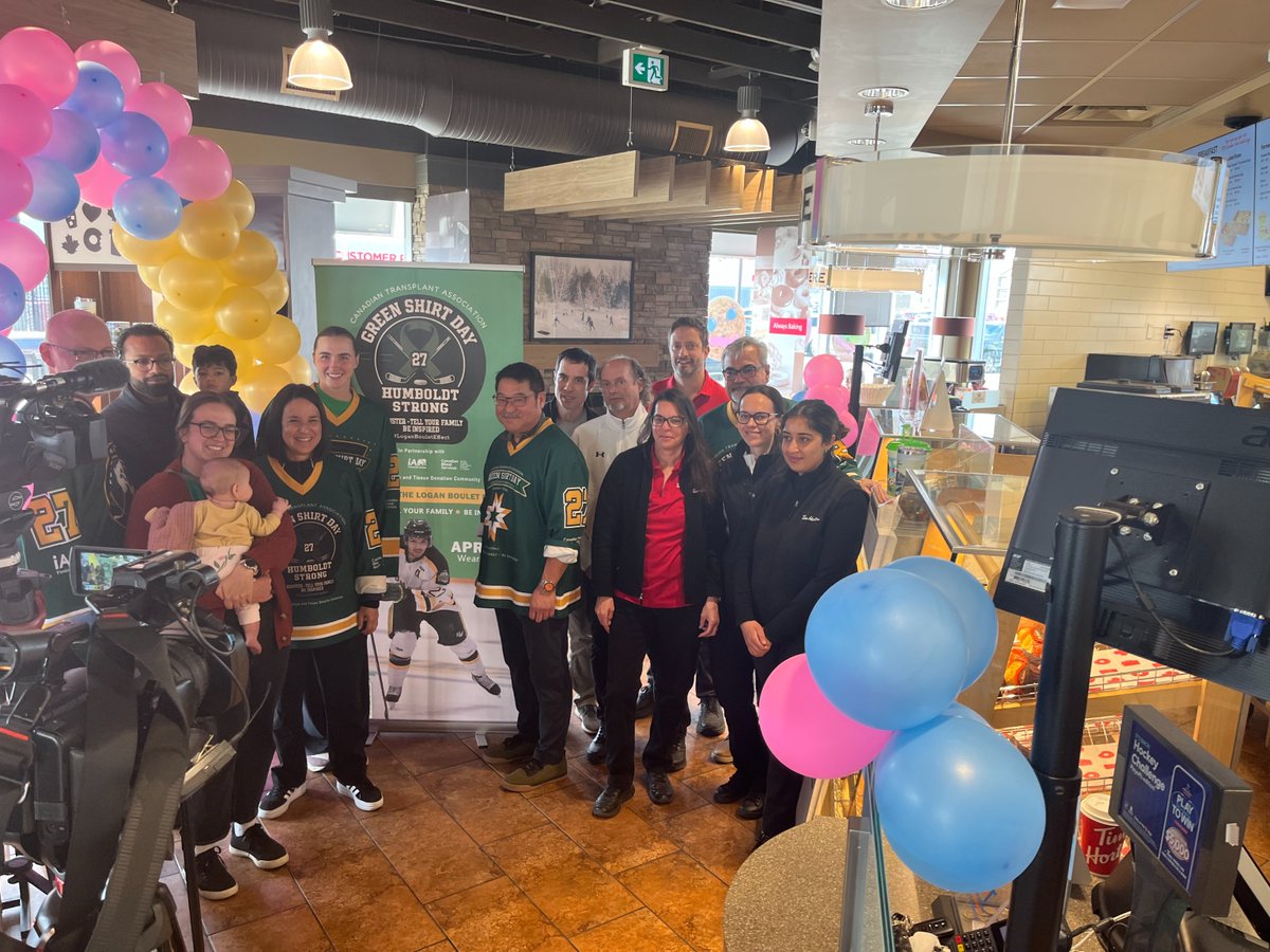 kidneymarch's tweet photo. It's Tim Hortons Smile Cookie week. Cookies sold at Tim Horton's restaurants in Lethbridge, helps aid Green Shirt Day's and the Logan Boulet Endowment Fund's initiatives. https://t.co/29b203DxDK