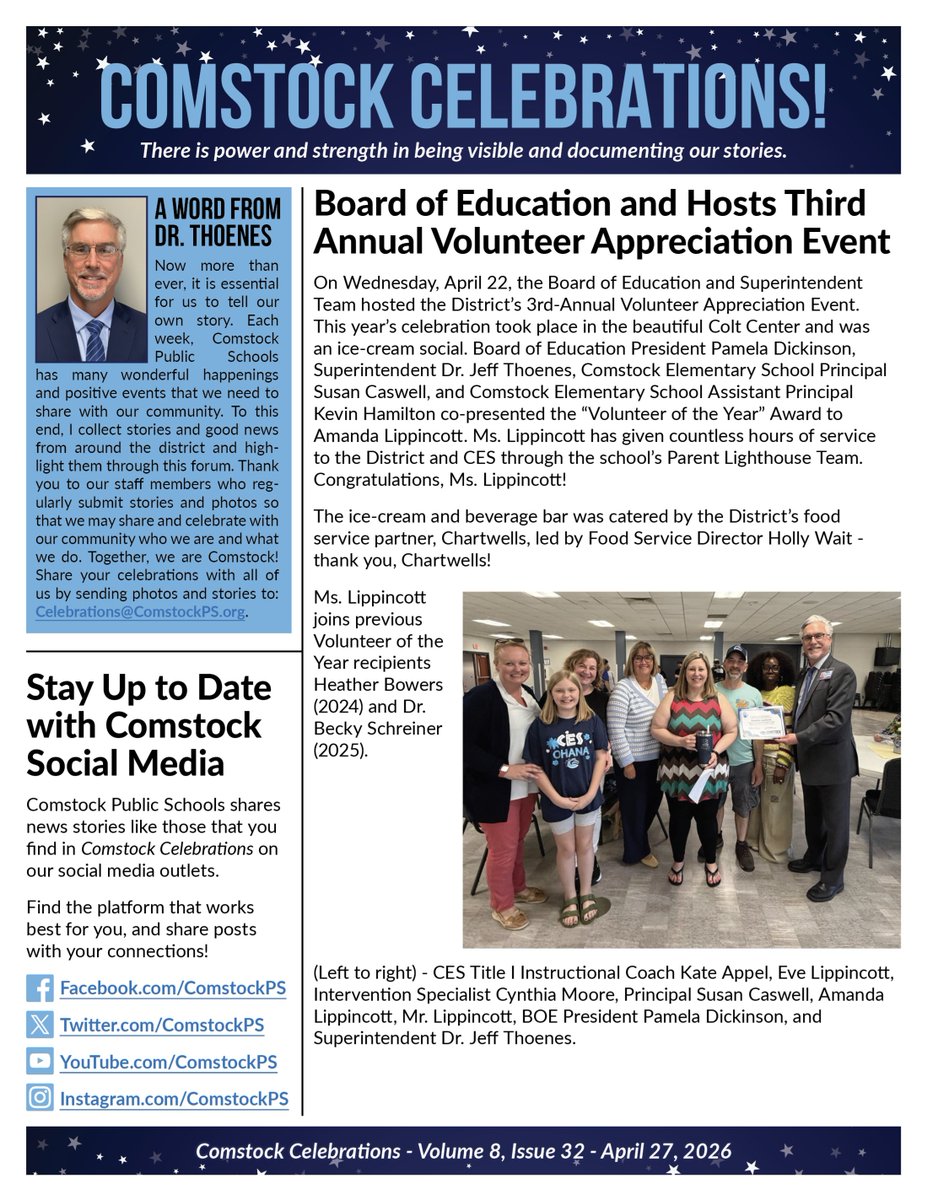 ComstockPS's tweet photo. Here's the latest edition of Comstock Celebrations: 
https://t.co/av49fJItwQ

Find this and past issues on our website: https://t.co/ENOuAVFBLL https://t.co/SpS9DjOl4U