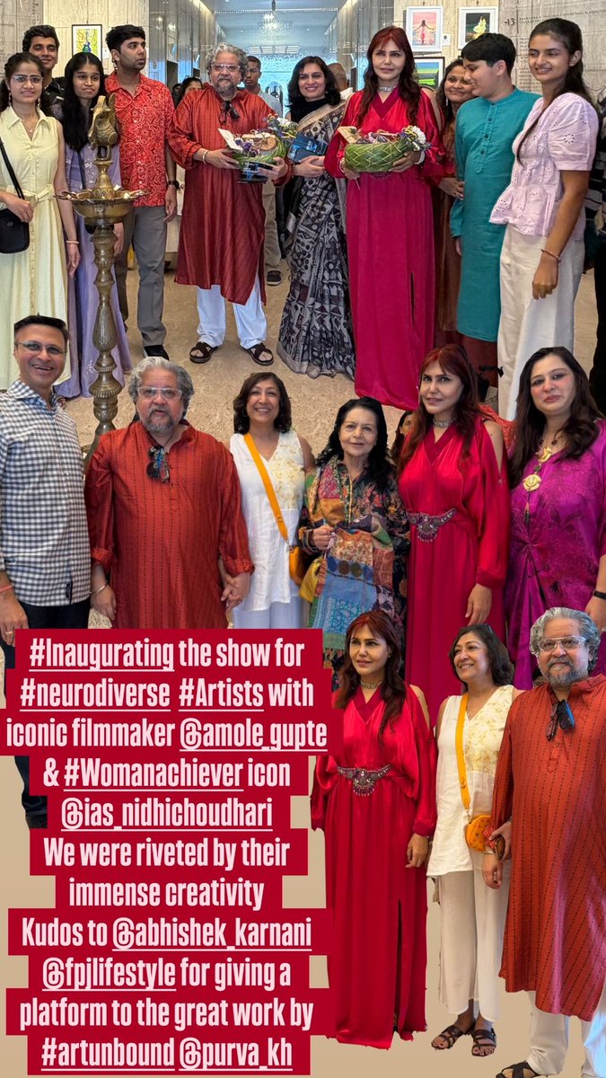nishjamvwal's tweet image. Was honoured to be #GuestOfHonor at a showcase celebrating #Neurodiverse #Artists, alongside three friends I admire - iconic #filmmaker of #taarezameenpar 

An evening that quietly challenged the way we look at art — and perhaps at ourselves.