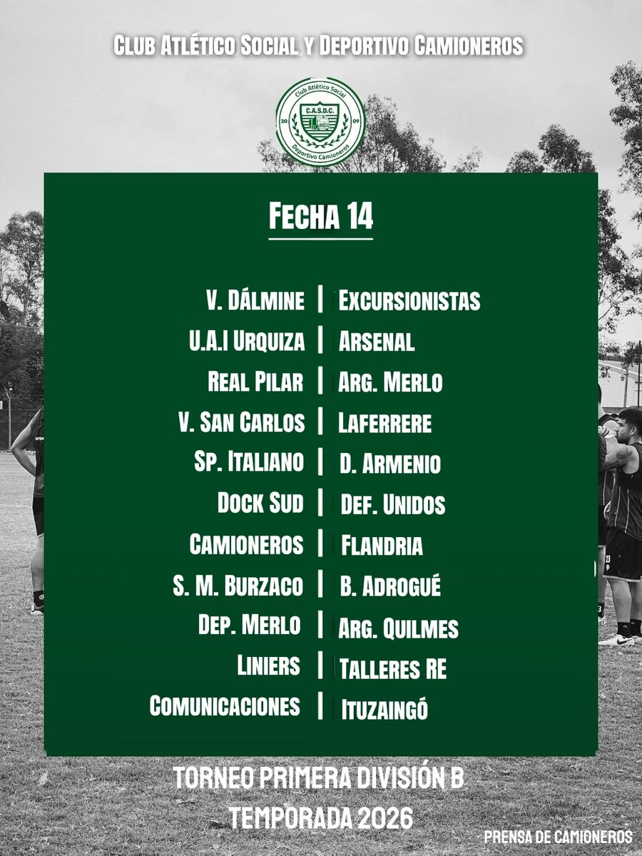 casdcamioneros's tweet image. ⚽️ #Fútbol #Profesional #AFA 
🏆Así se disputará la fecha 14 y las posiciones actualizadas.
📌 Camioneros recibirá al Canario el Sábado desde las 15,30 hs.
🌏 Prensa de Camioneros 
Te seguimos informando todo el día