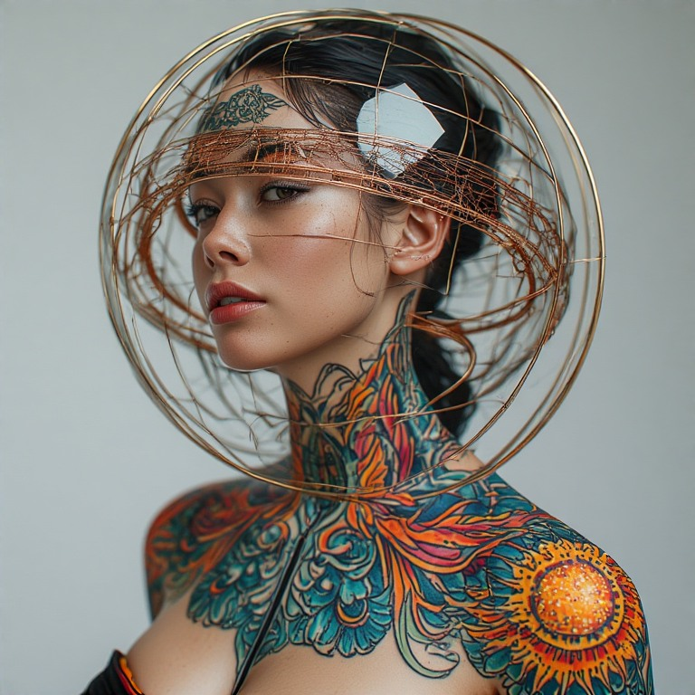 21stmillennium's tweet photo. #21stmillennium #TechHalo #CyberTattoo #SolarPunk #WireGoddess #FutureSkin https://t.co/KMVN1ZWdd4