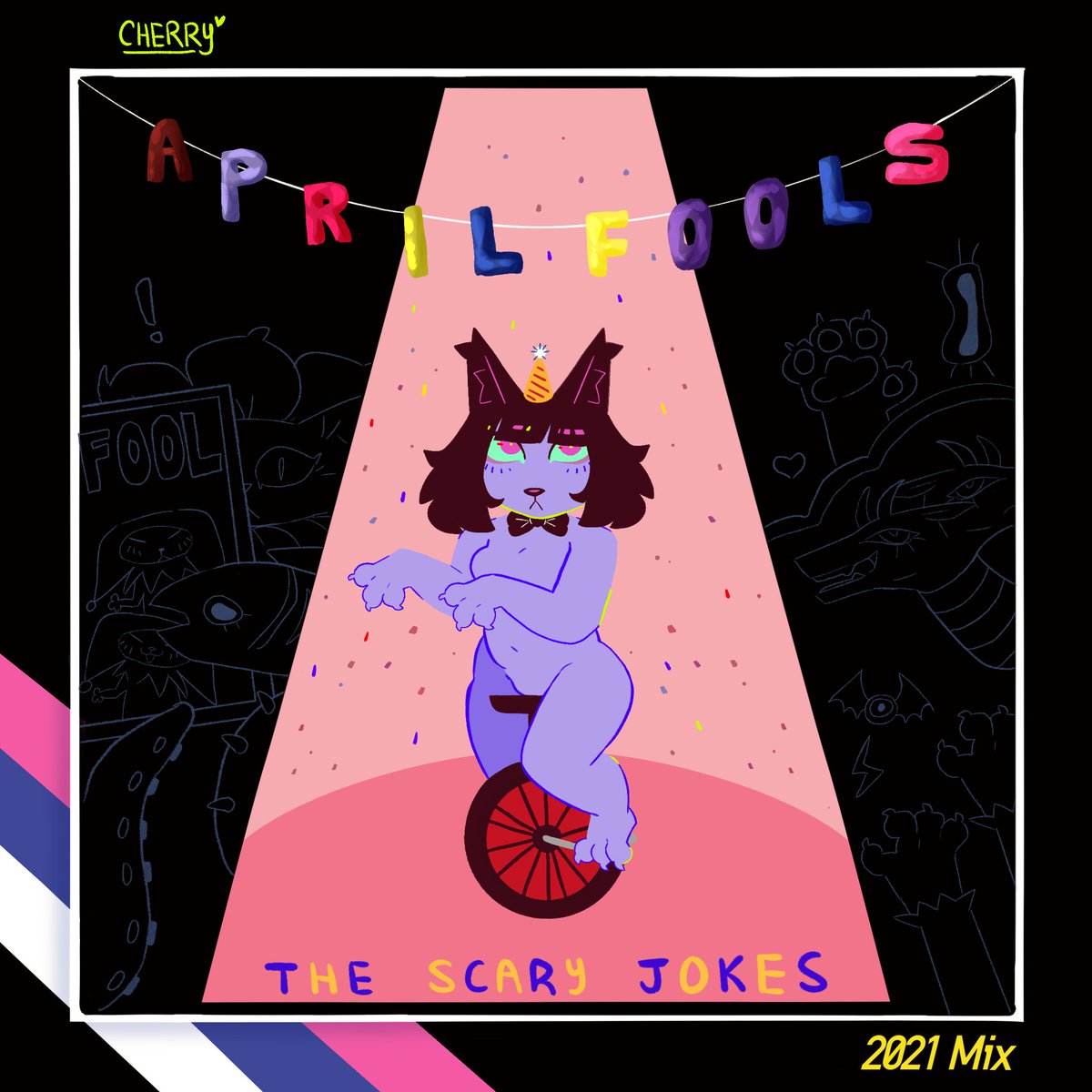 CherryHiena's tweet photo. Cover fanart!!
I love the cover of April fools from @thescaryjokes It's my favorite!! hoot🦉🎊 https://t.co/yTzhWayrnn