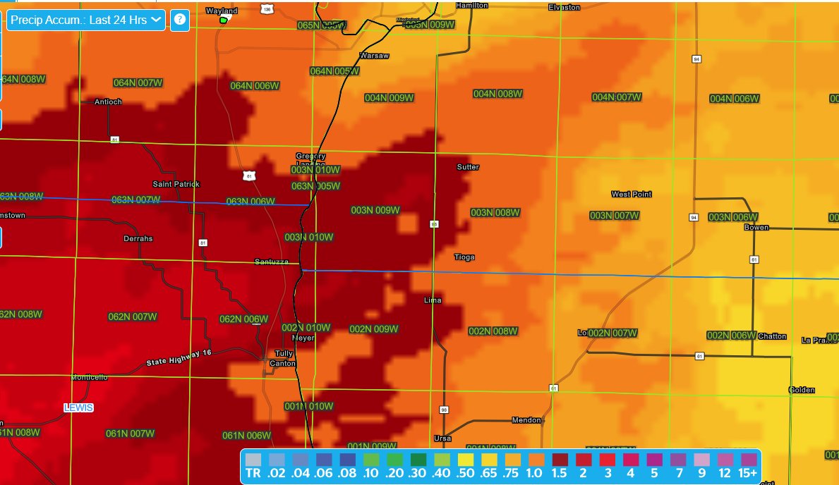 Last 24 precip. accumulation.  What did you find? #ufcstrong,#fieldinsights