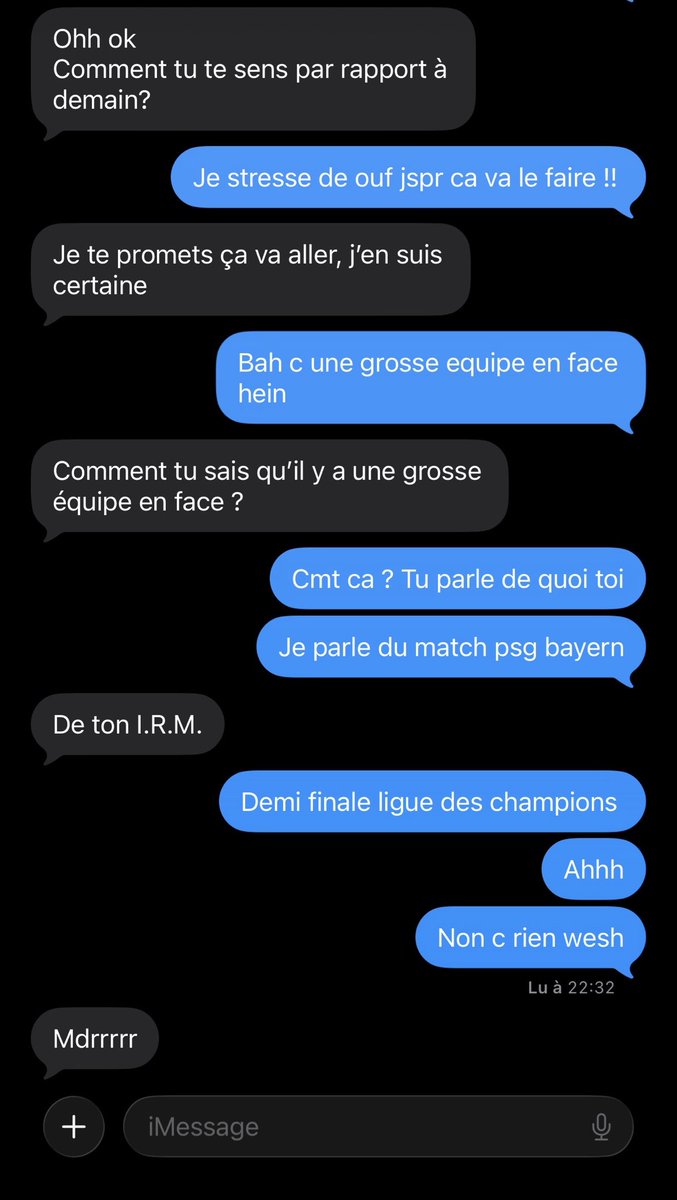 Vivement le match hein