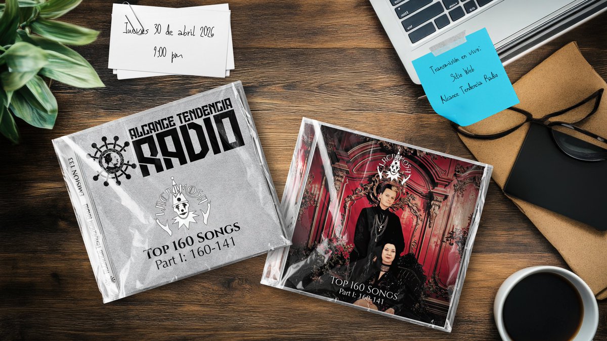 megaescritor's tweet image. 🖤🎙️ ¡Arranca el TOP 160 de #Lacrimosa en #AlcanceTendenciaRadio!

Emisión 133:
Del puesto 160 al 141 🔥
8 emisiones especiales dedicadas a sus 160 canciones.

📅 Jue 30 abril
⏰ 21:00 hrs

🎧 Escúchalo aquí:
sites.google.com/view/alcancete…

#RadioOnline #GothicMusic