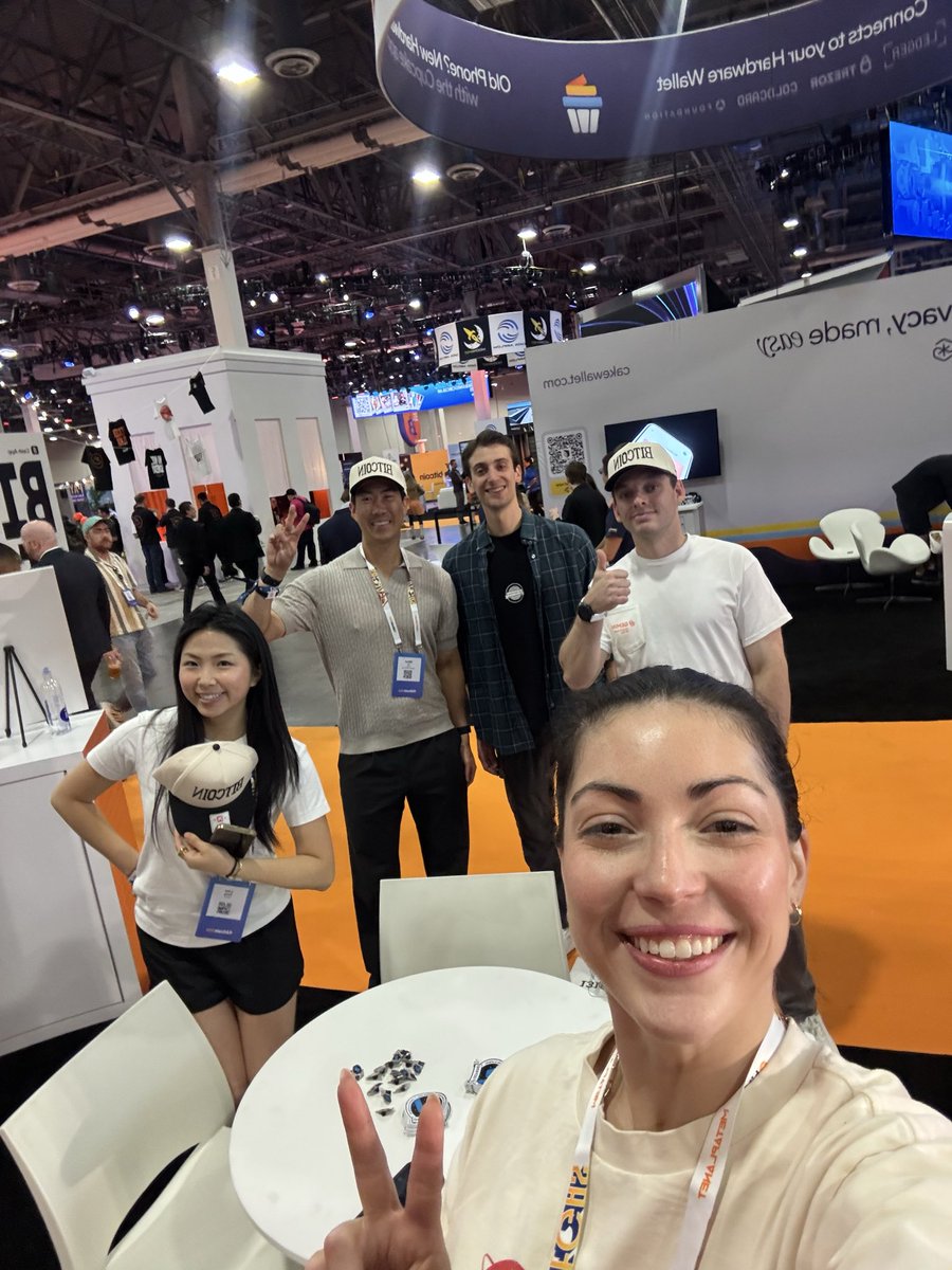 omsantarelli's tweet photo. Day one at @TheBitcoinConf and we’re in the Whale lounge and at our super booth come say hi 🧡 https://t.co/KkULhYUHsF
