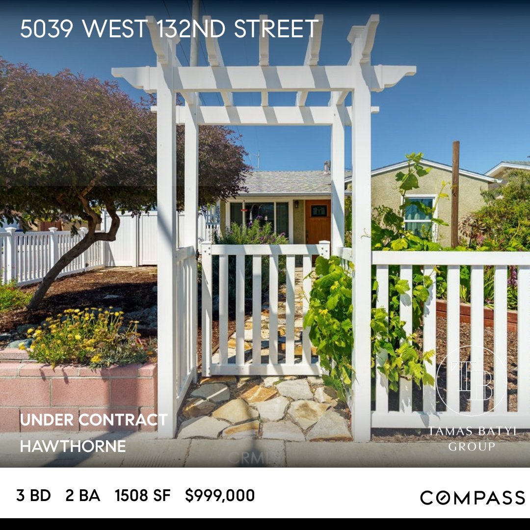 Tamas1Batyi's tweet image. 🏡Under Contract!
This charming home, in Hawthorne, is now in escrow!
Looking forward to a smooth transaction and successful closing.
#inescrow #undercontract #homeforsale #sellers #buyers #investors #realestate #toprealtor #hawthorne #LAcounty