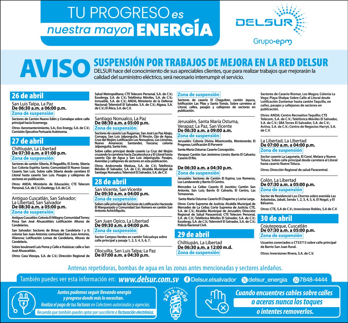 DELSUR El Salvador tweet media