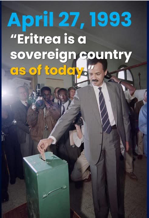 AsssabMedia's tweet image. Eritrea 🇪🇷 The referendum result is a legitimate process rooted in the armed struggle of the Eritrean people, not something manipulated like what our neighbors claim.
The referendum result was 99.8 % yes ! 
#Eritreans #Africa #referendum