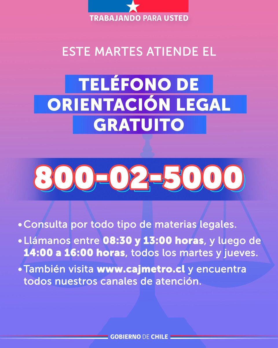 Corporación de Asistencia Judicial Metropolitana tweet media