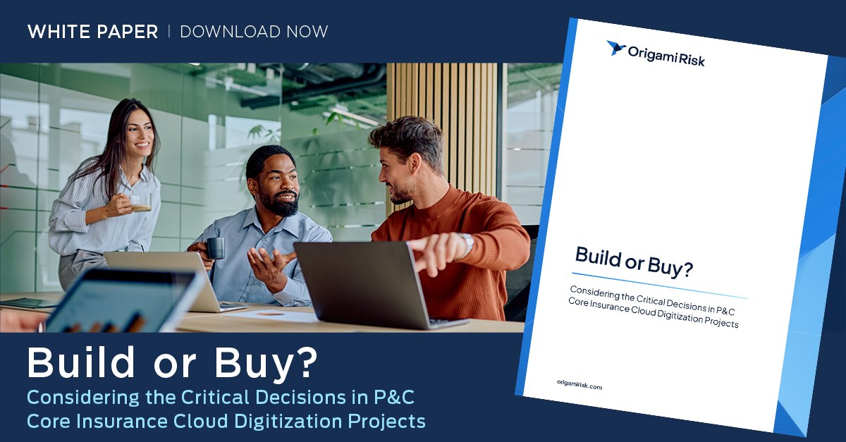 BusInsMagazine's tweet image. Most #insurers underestimate the level of resources required to build a core platform. @origamirisk breaks down the build vs. buy decision here: bit.ly/4cr2fb5