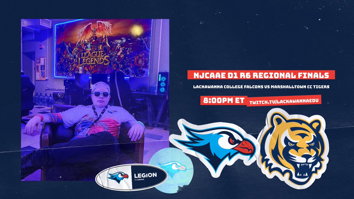 PlayLCesports's tweet photo. Playoffs!  The Falcons R6 team is in action tonight with the NJCAAe R6 Regional Finals. Tune into our Twitch for all the action! #GoFalcons

🌈6⃣
📌 @NJCAAe 
⏰ 8PM ET
🆚 @esportsmccia 
💻 https://t.co/IExEnMglpO https://t.co/zvb03jVzxk