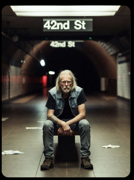 MartR559SMLZ's tweet image. No more quests
or battles
no biker chicks in distress
no one's ass to kick
just an old Harley and a switchblade
but the bike's in the shop
and the knife is
somewhere
and all this old denim and leather #knight can do
is wait
wait on a train back to Queens
but it is all gentrified