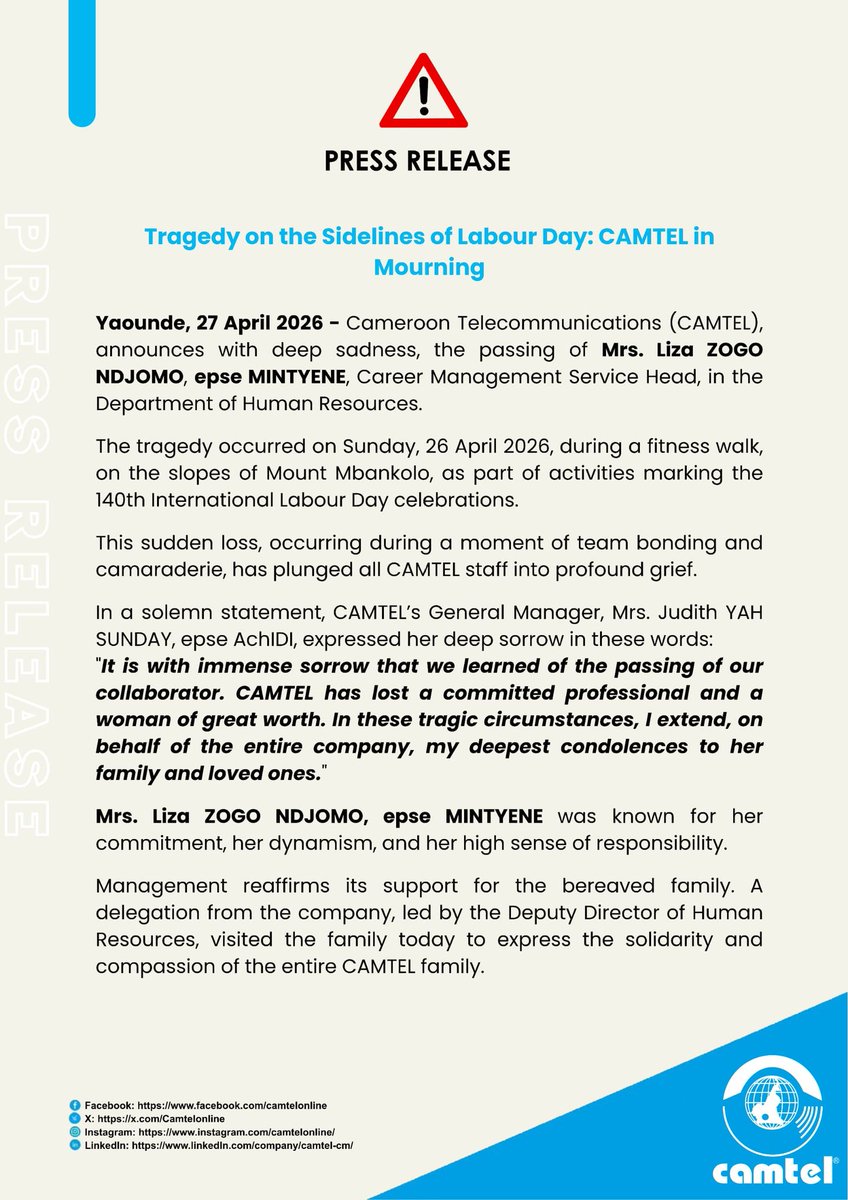 Cameroon Telecommunications tweet media