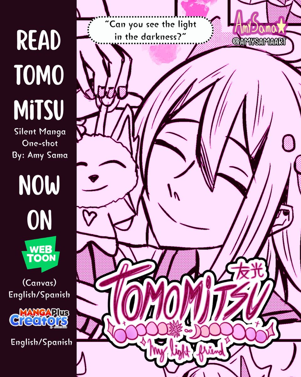 Now, you can read #TomoMitsu My light friend on Webtoon and Manga Plus Creators by Shueisha!! 
Available on English and Spanish💖💕

⬇ ⬇ ⬇ ⬇ ⬇
beacons.ai/amysama