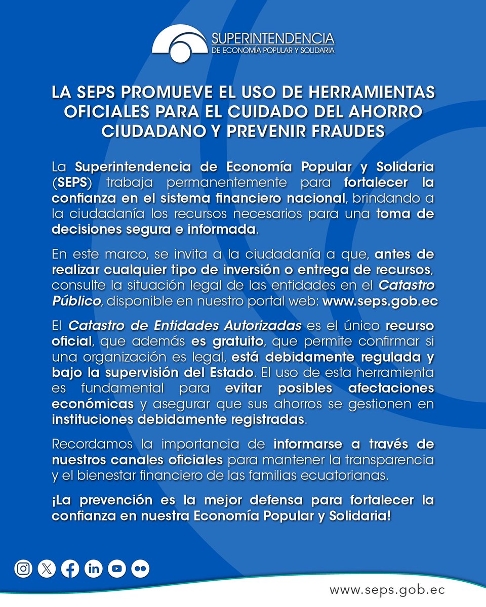 Superintendencia de Economía Popular y Solidaria tweet media