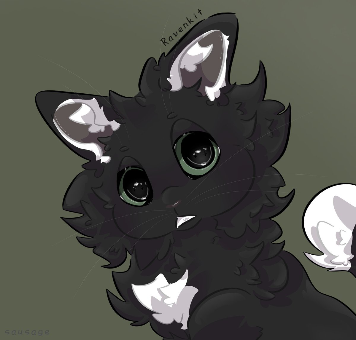 sausage1908's tweet image. My sweet little baby Ravenkit 🥹
#WarriorCats #Ravenkit #art #artcat