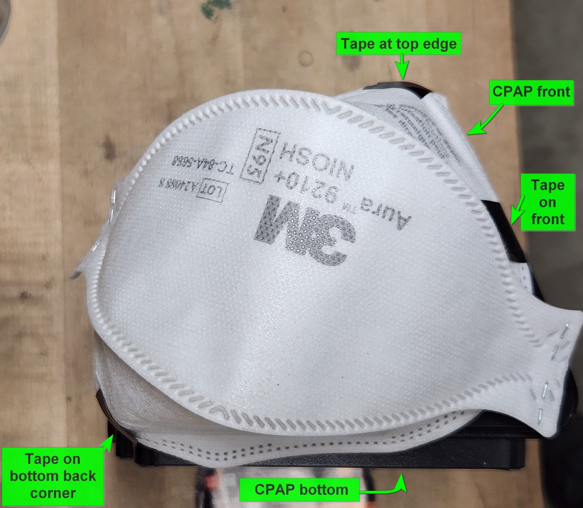 DtaGuy's tweet photo. Barry used a big Canadian mask, but an AURA is smaller and a little trickier. Click ALT text for more details.⬇️3/4 https://t.co/1JxZKWLWs2
