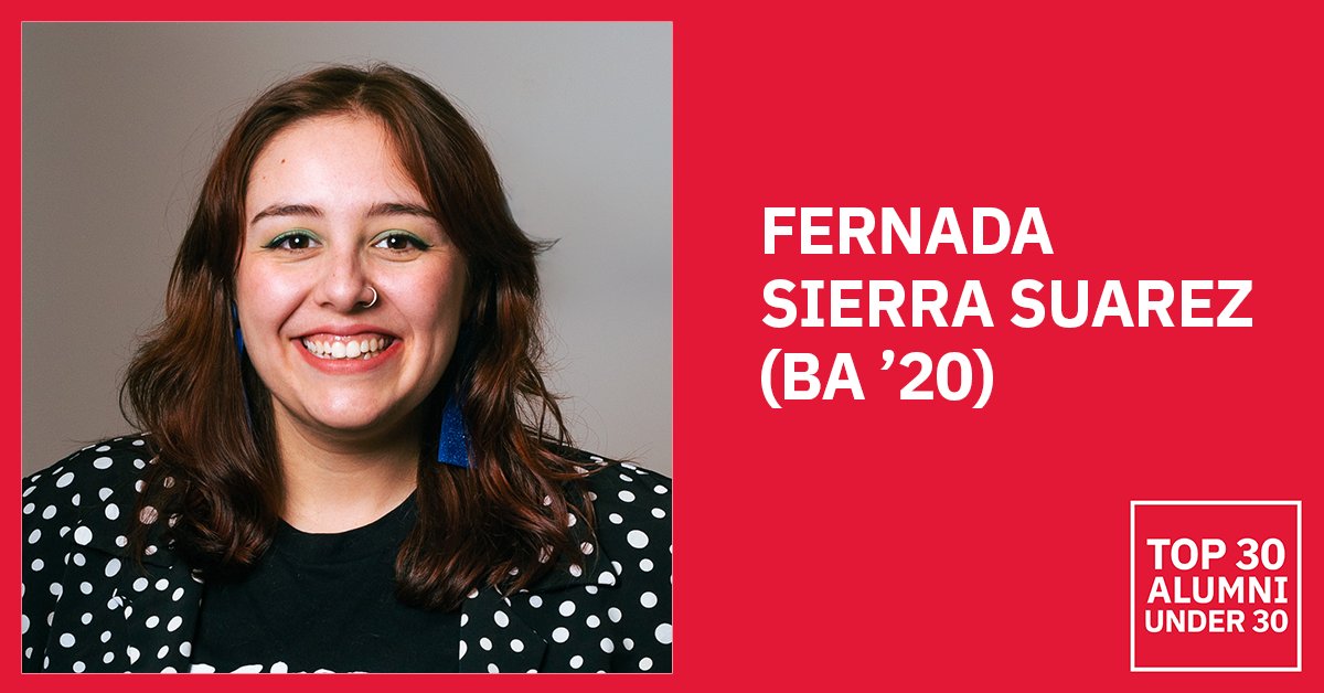 YorkULAPS's tweet photo. Top 30 Alumni Under 30 ✨ Fernanda Sierra Suárez (BA '20) co-founded Creato Community, a grassroots organization dedicated to connecting and supporting Latin American creatives in Canada 🌎🇨🇦  
🎓 @yorkualumni

Learn more about our #YorkUTop30 
🔗 https://t.co/JJa7OLi7Md https://t.co/stDvISNSAv