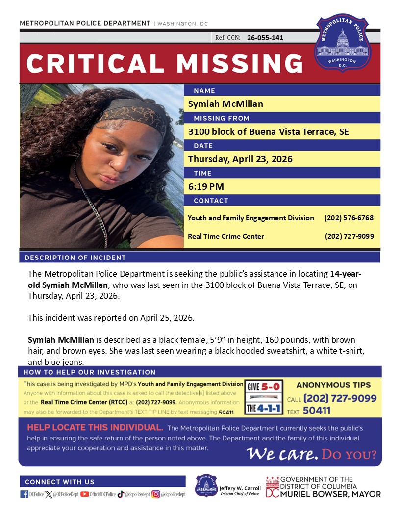 DC Police Department tweet media