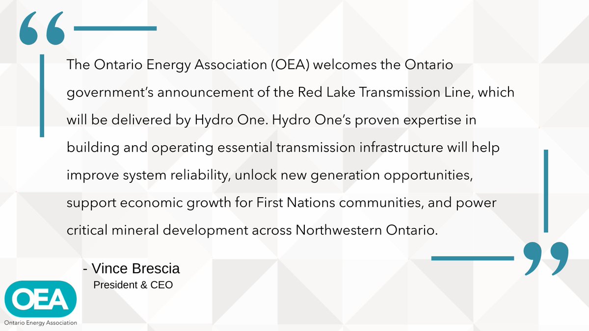 Ontario Energy Association (OEA) (@energyontario) / Posts / X
