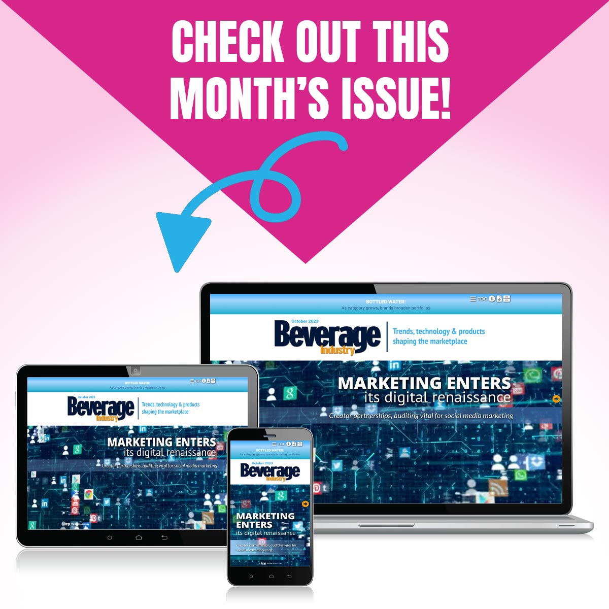 BeverageInd's tweet image. Haven't read our April issue yet? No worries, you still can! Click the link below to read the cover feature on Culture Pop Soda, a Category Focus covering the spirits market and a Special Report on CSDs. 

#BeverageIndustry #BeverageTrends

brnw.ch/21x1Z7B
