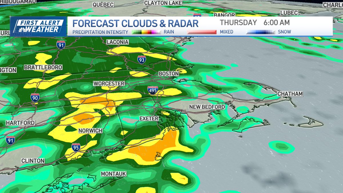 DominicBrownTV's tweet image. First Alert: Hey, Boston! Heads up.  Thursday is a First Alert. We're tracking periods of heavy rain this Thursday, which could make way for a rough commute at times.  We'll keep you posted. Here's a look at your @NBC10Boston First Alert Forecast. #firstalert #boston