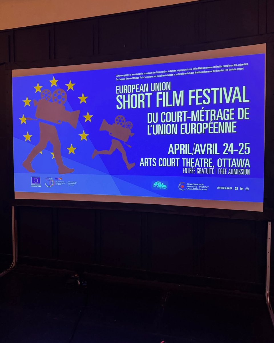 SlovakiaInCAN's tweet photo. Happy to present 🇸🇰 short film Journey of the Stars at the #EUSFF2026 last weekend. Visitors had a chance to learn about 🇸🇰 and savour the typical Slovak delicacies prepared by the Embassy chef.🤩🍪 https://t.co/qP7OWBmCZu