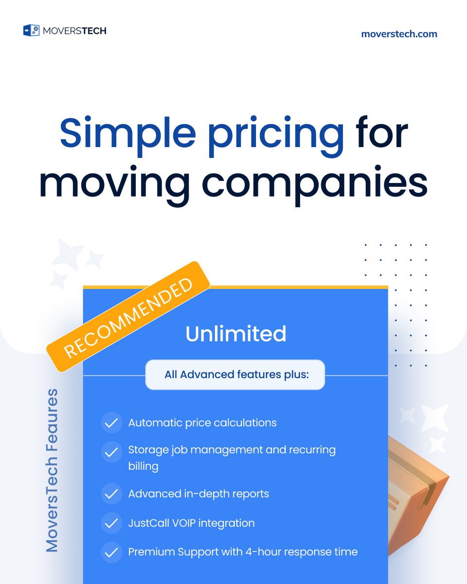 MoversTechCRM's tweet photo. Most CRM pricing is built to lock you in.

MoversTech keeps it simple 👉 https://t.co/7UeFULpQZB https://t.co/7ZRM7ZY6Cz
