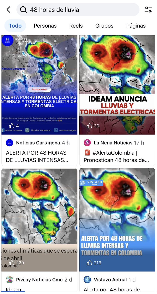 Ante la circulación de múltiples mensajes que hablan de “48 horas de lluvia continua” e incluso de un supuesto “evento del año”, iClima aclara de manera resumida que esta información es FALSA ❌.

<a href="/IDEAMColombia/">Ideam Colombia</a> no ha emitido ninguna alerta oficial relacionada con 48 horas de