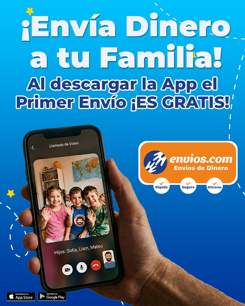 Este hashtag#Díadel Niño, envía dinero desde tu celular con Envios.com es la mejor App para hashtag#EnviarDinero desde hashtag#EstadosUnidos, rápido, seguro y sencillo.

¡Descarga la App de Envios.com!
👉 envios.com/open

#Envíos #Remesas