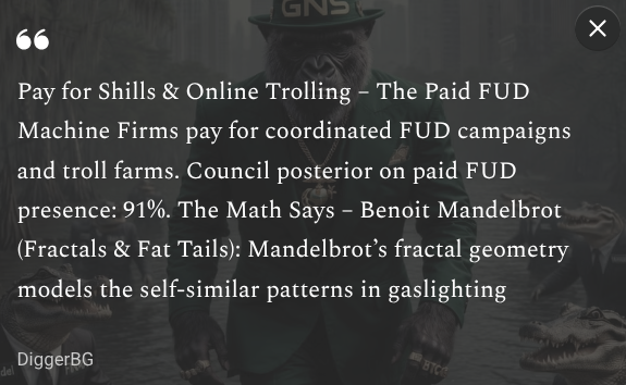 DiggerBG's tweet image. A #Bonus, before they inevitably stumble in. Don't feed the #trolls and #shills, their livelihoods depend on it.

#GNS #Earmuffs #WendysIsHiring