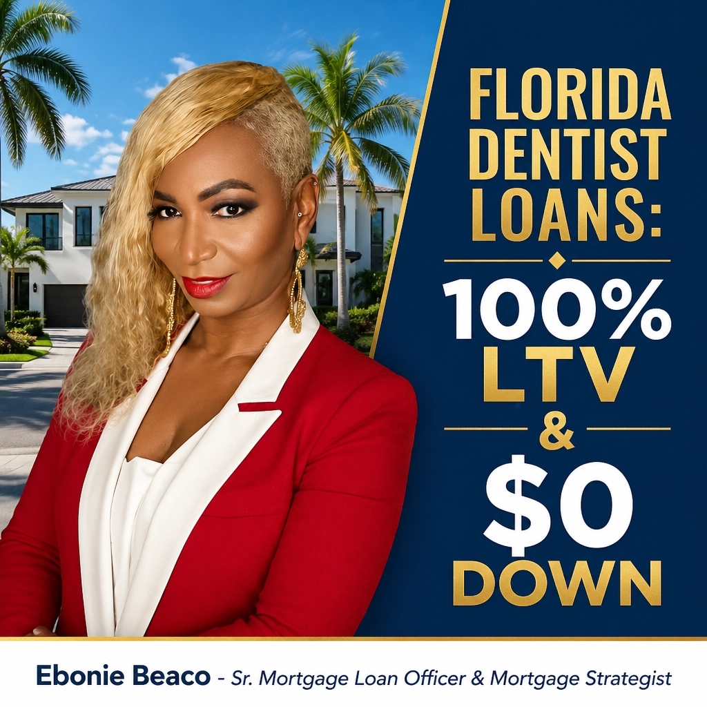 HomeLoansWork's tweet image. FL Dentists: Buy with $0 down! 100% LTV &amp;amp; No MI. 🦷 #Florida #Dentist #EbonieBeaco

Ebonie Beaco | Mortgage Strategist &amp;amp; Senior Loan Officer
Home Loans Network NMLS #2389954 | Powered by Loan Factory, Inc. NMLS #320841
PH: 312-392-0664 | HomeLoansNetwork.com
