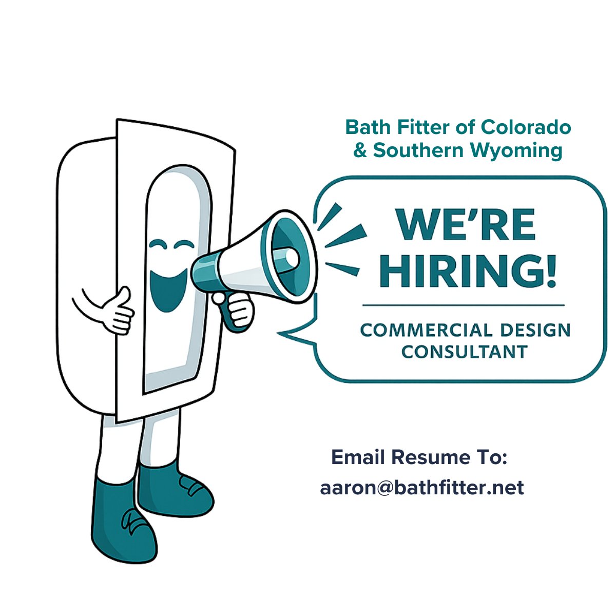 bath_fitter's tweet photo. 📣 We're hiring a Commercial Design Consultant! 🏢✨

Want to learn more or apply? 
Reach out to aaron@bathfitter.net or 303-788-0200

#BathFitter #Colorado #SouthernWyoming #Hiring #CommercialSales #JoinOurTeam #ReadyToWork #CommercialSalesRepresentative #CommercialDesignConsultant