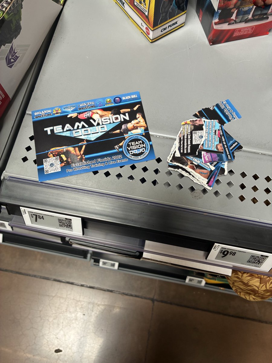 YourHostMullet's tweet photo. One of the worst things about being a wrestling fan and toy collector in Orlando is how often there are flyers for the local promotion/school ran by convicted sexual predator Chasyn Rance stuffed in the toy section of Target, Wal-Mart, etc. Rip that shit up and report it! https://t.co/GDZQDvuWKB