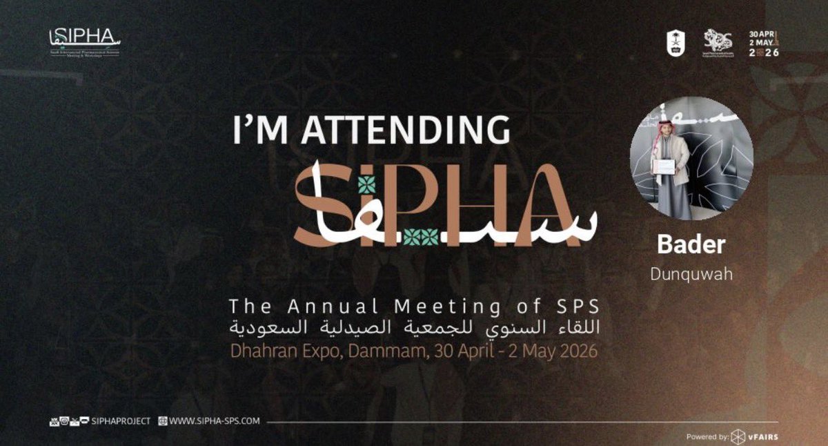 ph_r111's tweet photo. Excited to be attending #SIPHA26, and connecting with industry professionals, partners, and innovators in the pharmaceutical sector. https://t.co/1TEQthBaAF