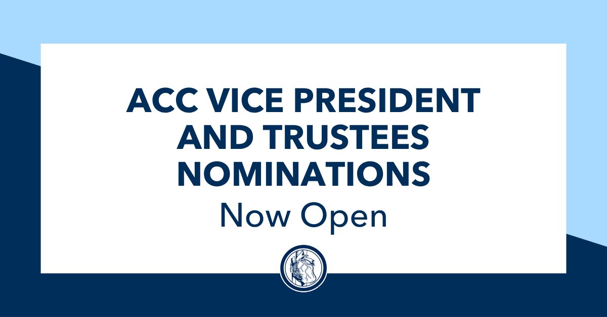 ACCinTouch's tweet image. Applications Open 📢

The College is accepting applications for Vice President and 2️⃣ Trustee positions. Help shape ACC's direction and impact on the field of #cardiology!

📣 Intent to Submit Due: May 22
📝 Full Application Due: June 15
🔗 bit.ly/4dgcMnT

#ACCLeadership