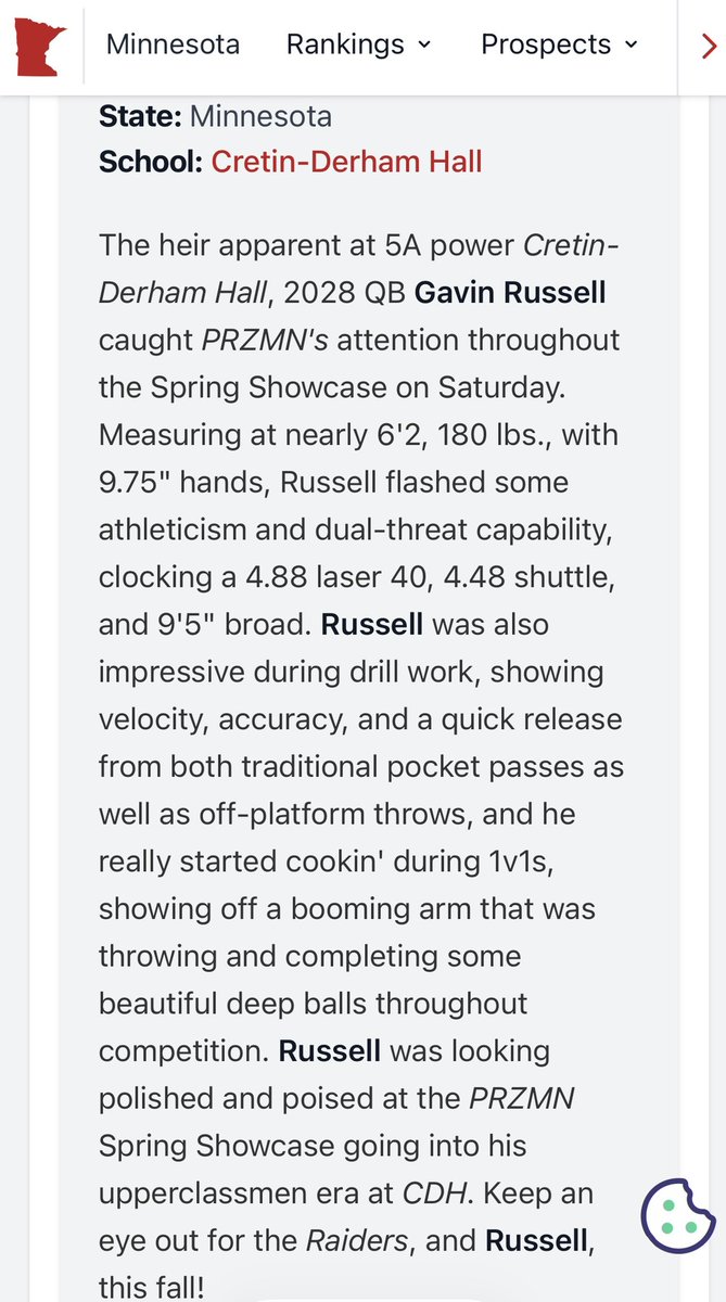 Gavin Russell 2028 QB tweet media
